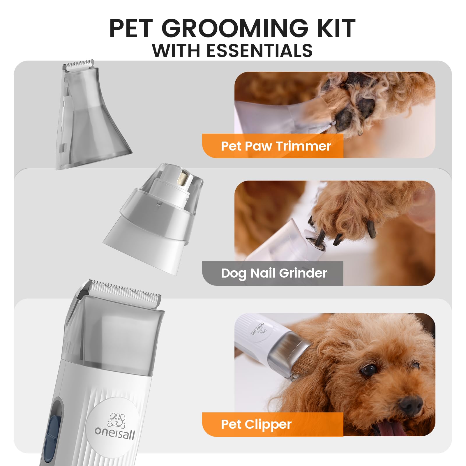 oneisall utilisation sur chien canapé toilettage sans poils partout