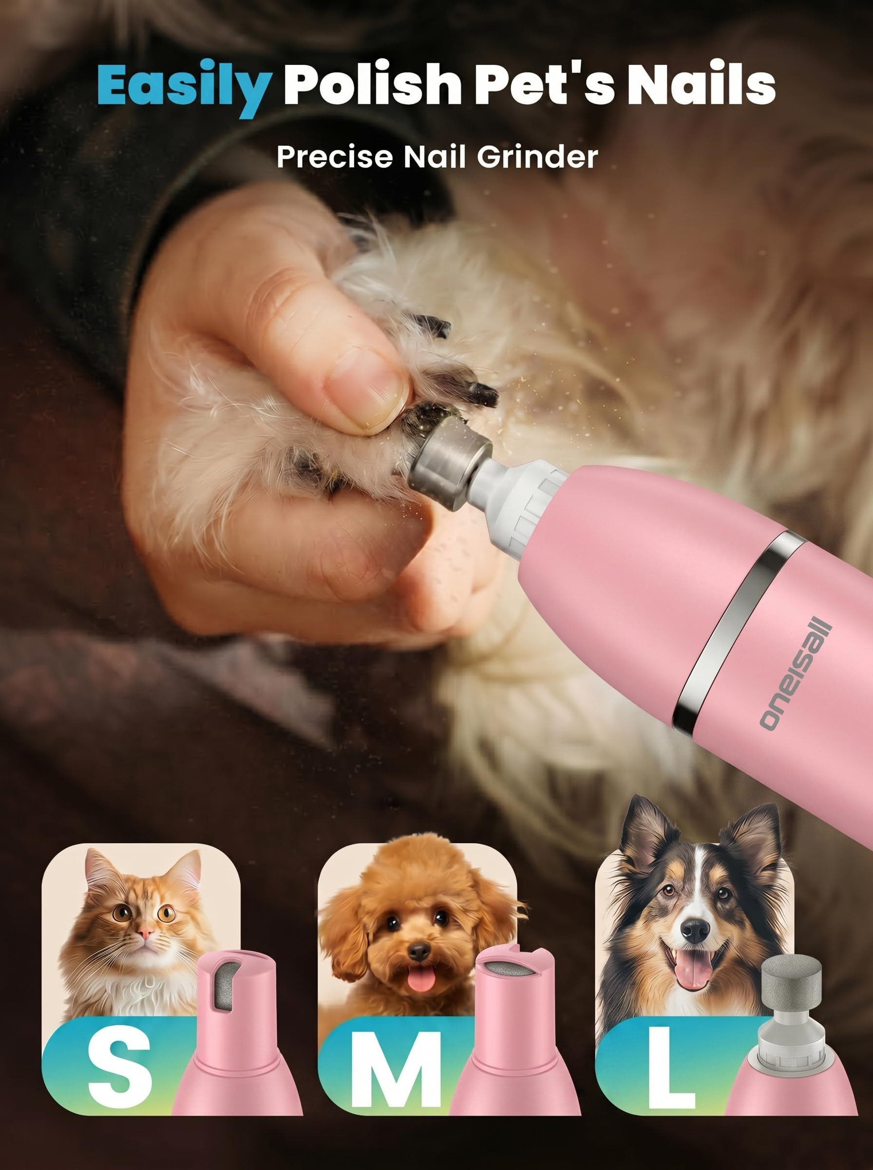 oneisall tondeuse utilisée sur patte de chien pour coupe précise