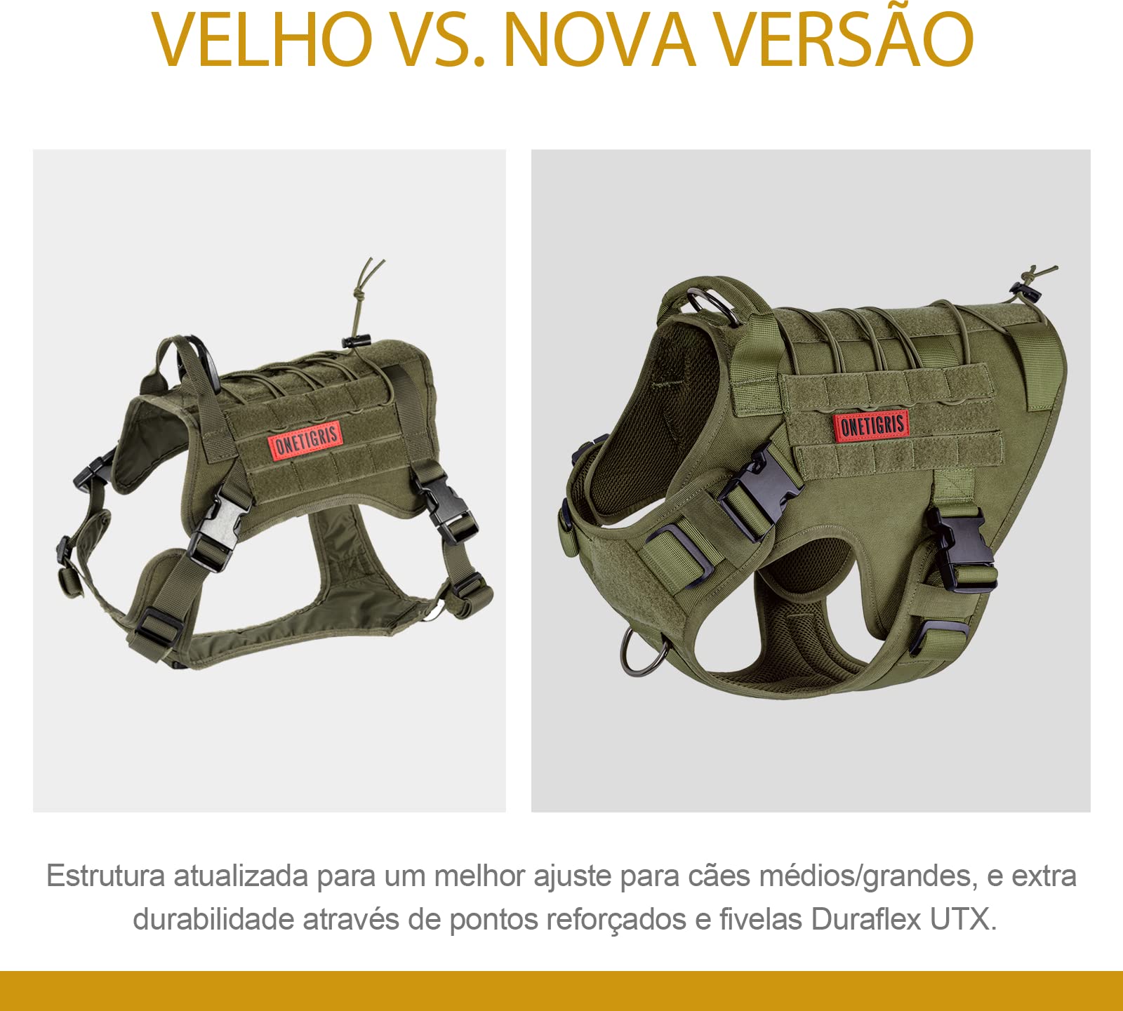 OneTigris sangles MOLLE latérales avec pochette attachée pour modularité