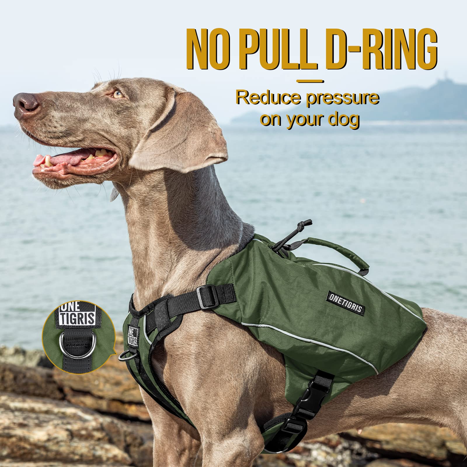 ONETIGRIS poignée supérieure utilisée pour soulever le chien facilement