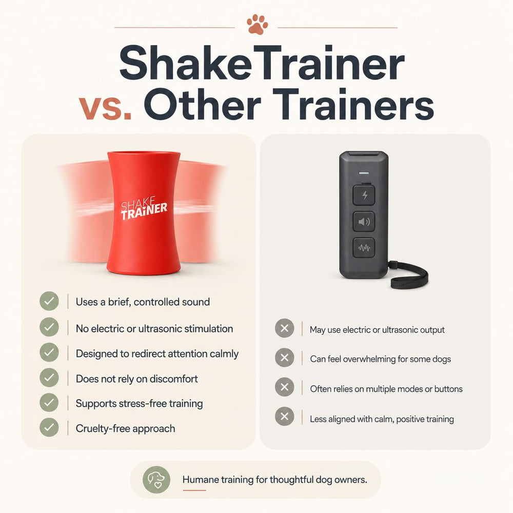 Comparaison de taille ONKEY ShakeTrainer à côté d'objets pour échelle claire