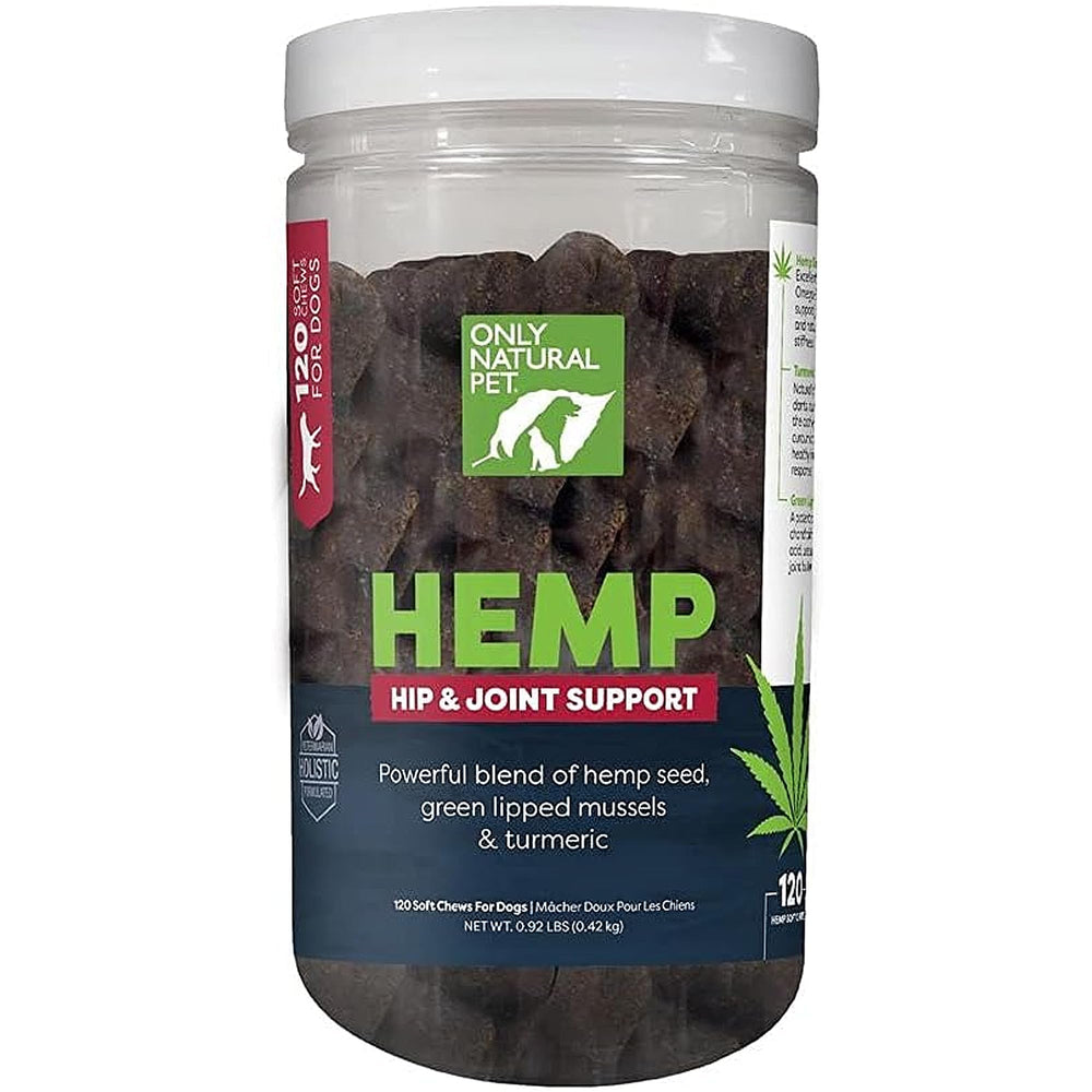 Only Natural Pet emballage avant avec gommes, facilite le choix et l'achat
