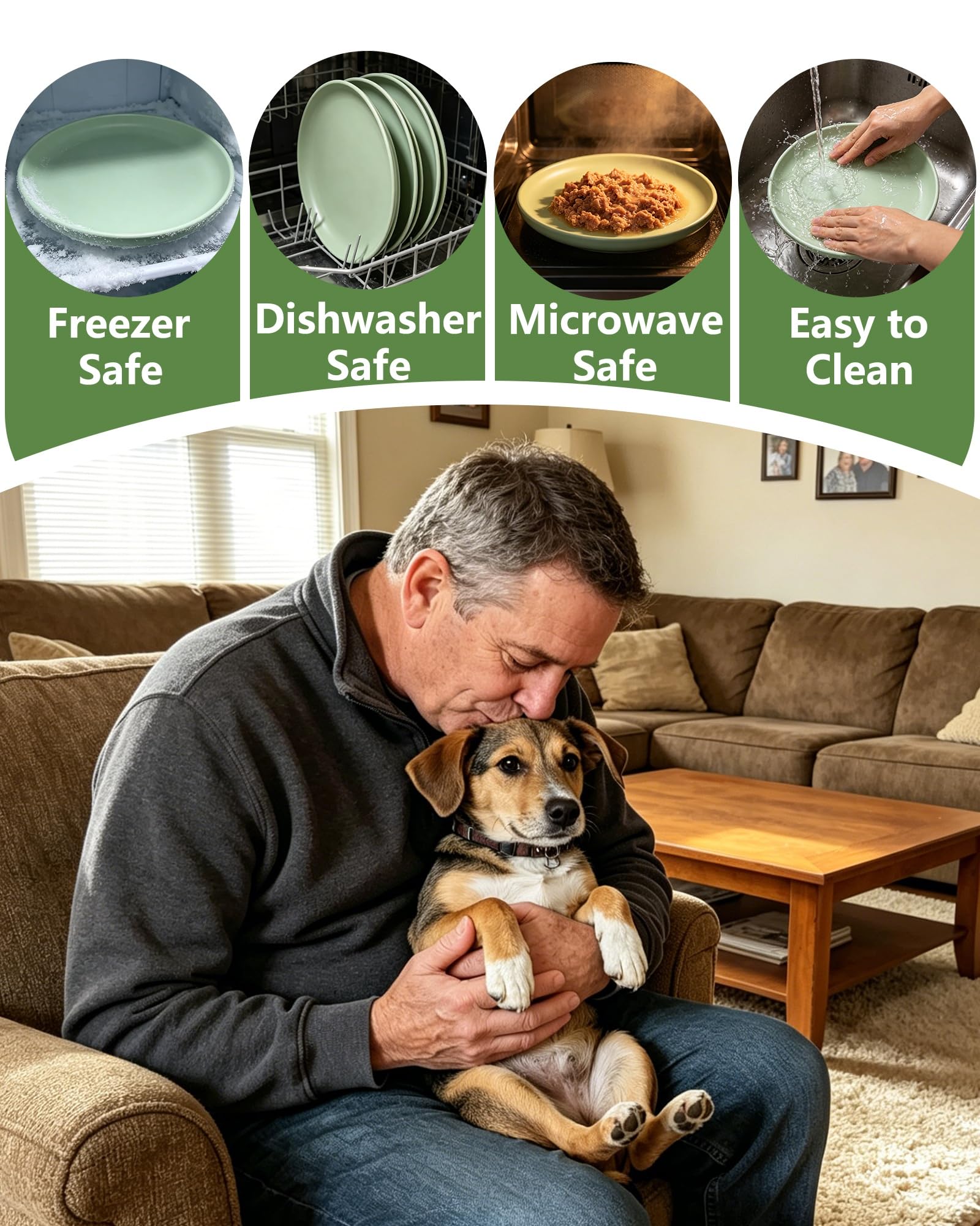 Onyucean gamelle en usage avec chien mangeant proprement et sans glisser