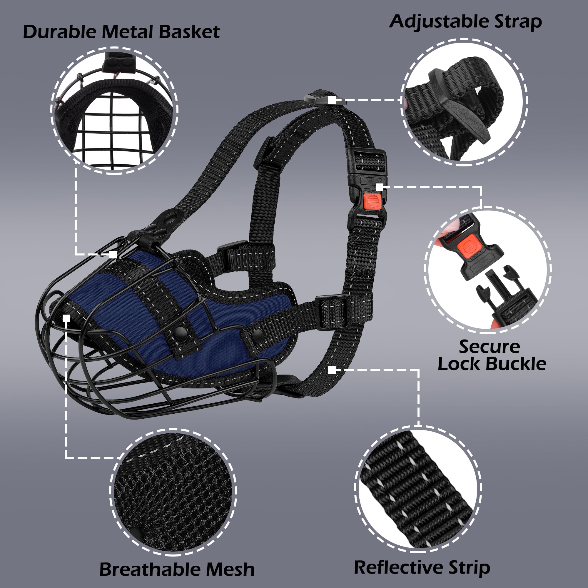 OOPSDOGGY gros plan du fil d'acier, robustesse durable