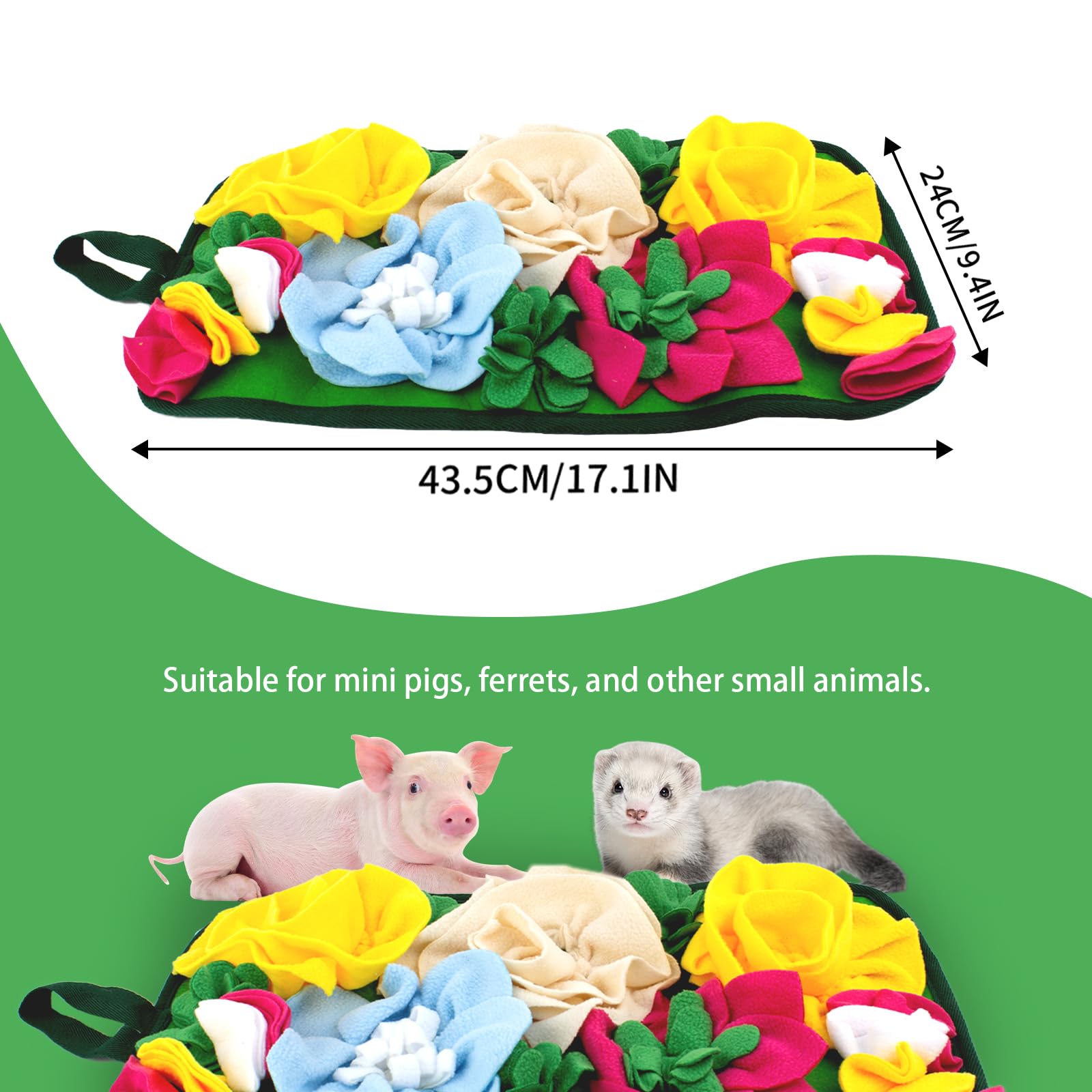 OOXYG mini-cochon fouillant le tapis pour stimuler son instinct