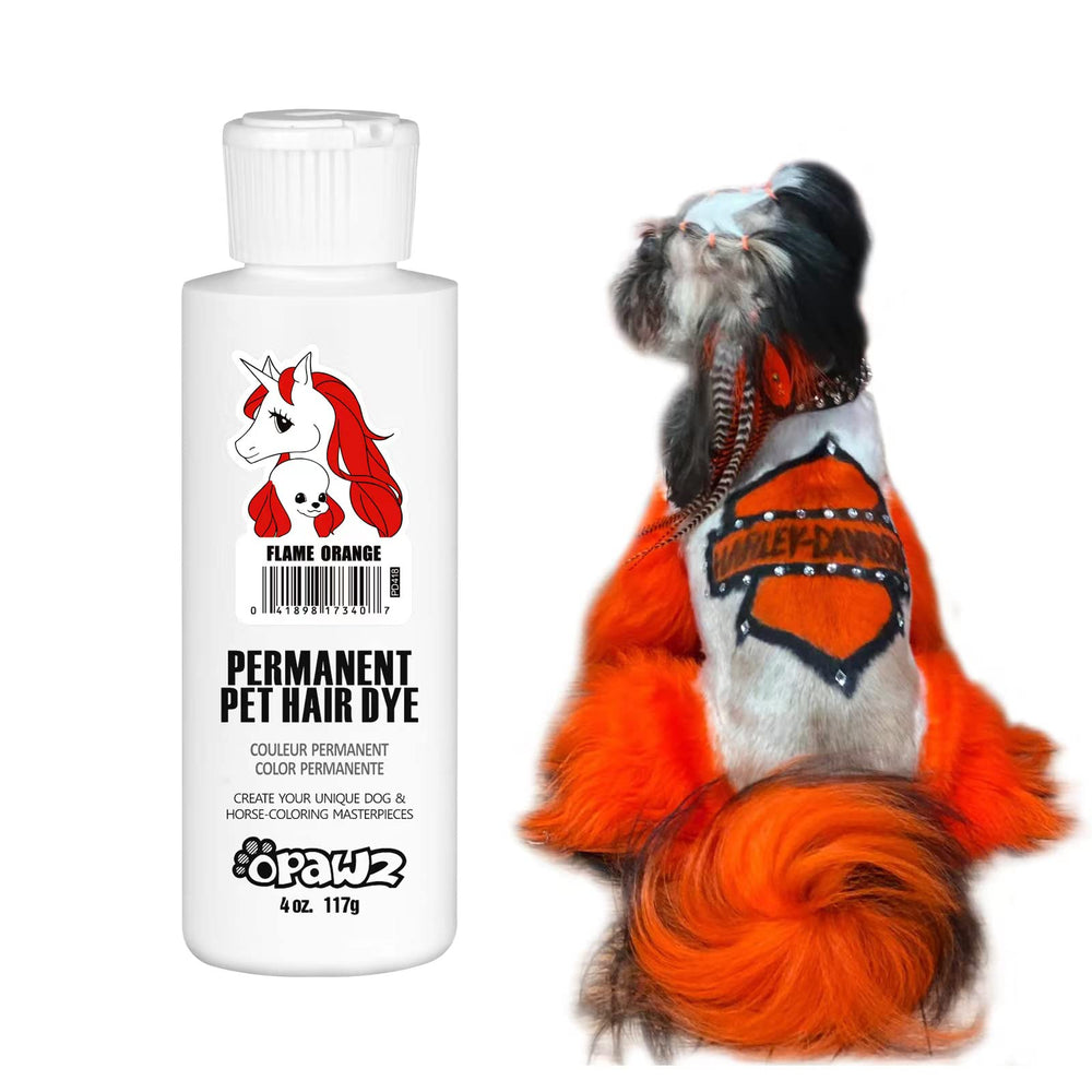 OPAWZ emballage avant montrant la teinte Flame Orange et instructions claires