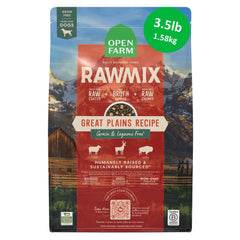 Open Farm sac 3,5 lb Great Plains montrant l'emballage et la composition