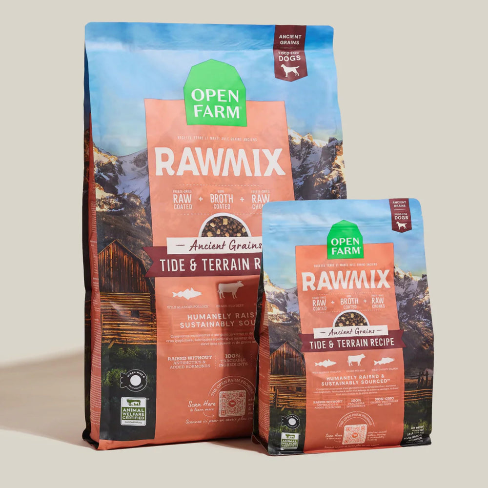 Open Farm chien mange en mode de vie montrant acceptation et plaisir