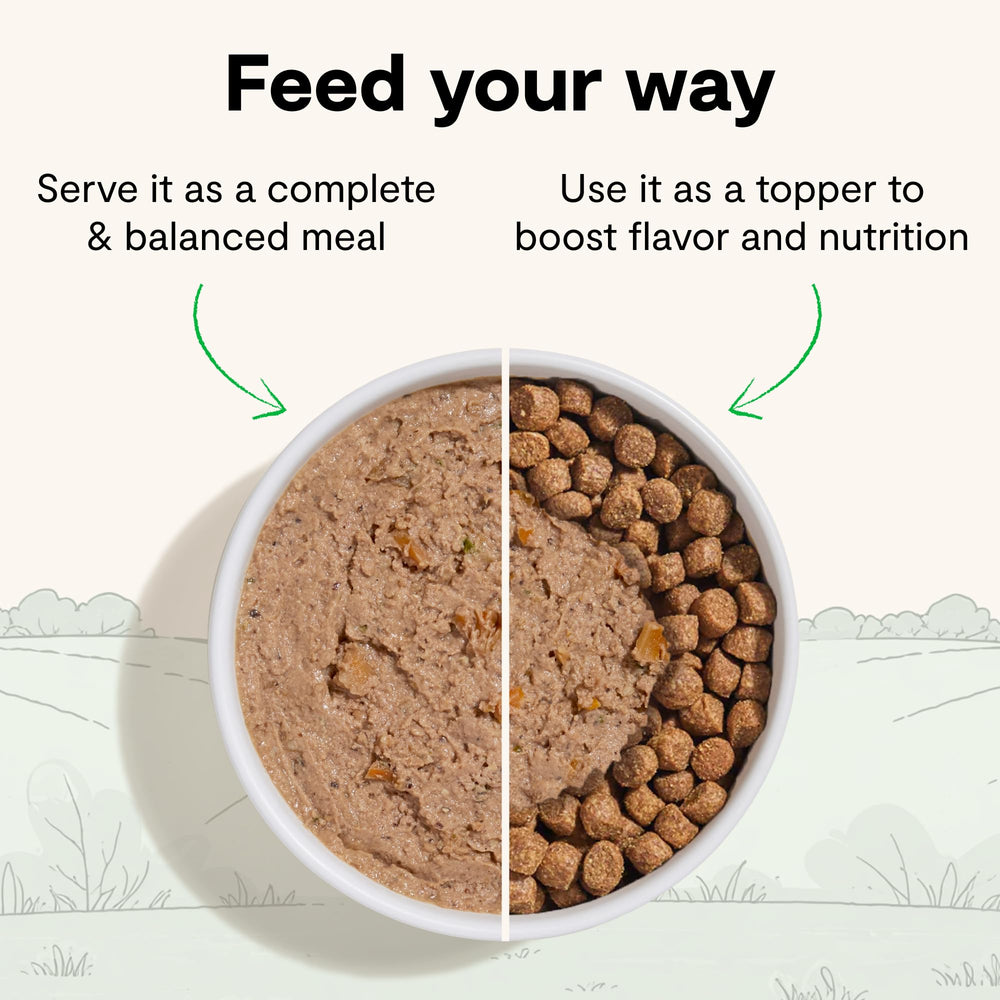 Open Farm portion servie dans bol, pratique et appétissante pour chien