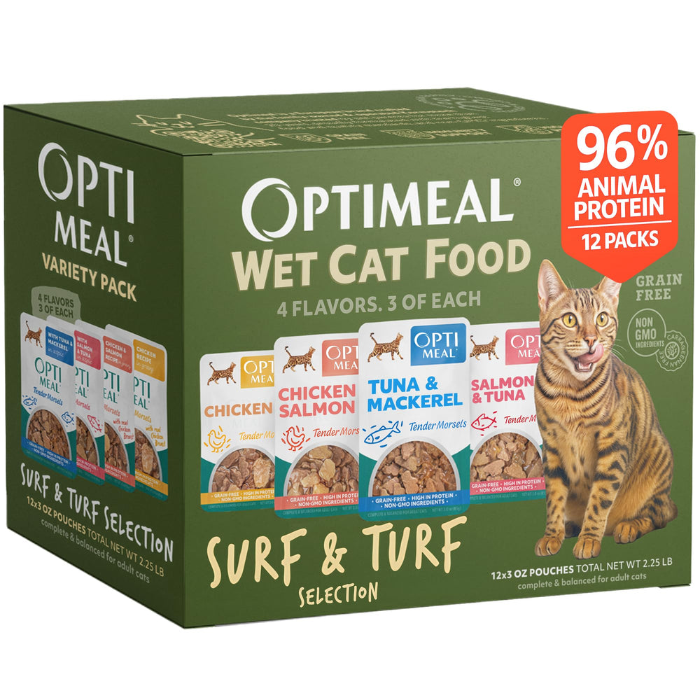 Optimeal pack 12 sachets montrant l'emballage et la quantité pratique