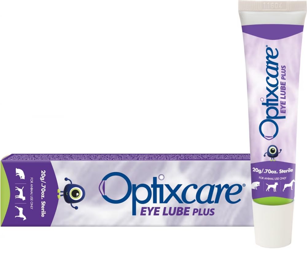 OptixCare Eye Lube + Hyaluron emballage avant montrant tube compact et information produit