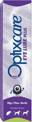 OptixCare Eye Lube + Hyaluron gros plan texture gel démontrant hydratation durable