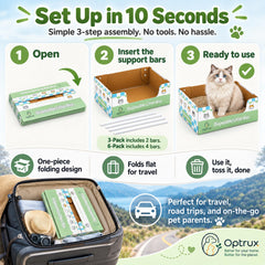 Optrux chat utilisant le bac pour confort et propreté rapide