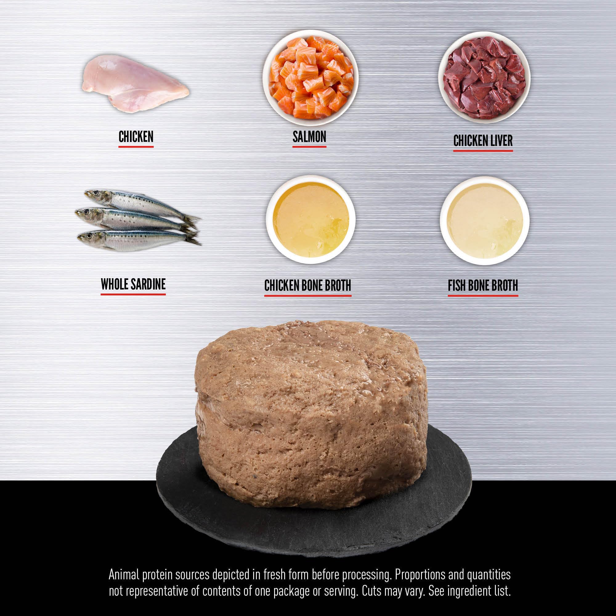 ORIJEN pâté servie dans une assiette montrant portion adaptée au chaton