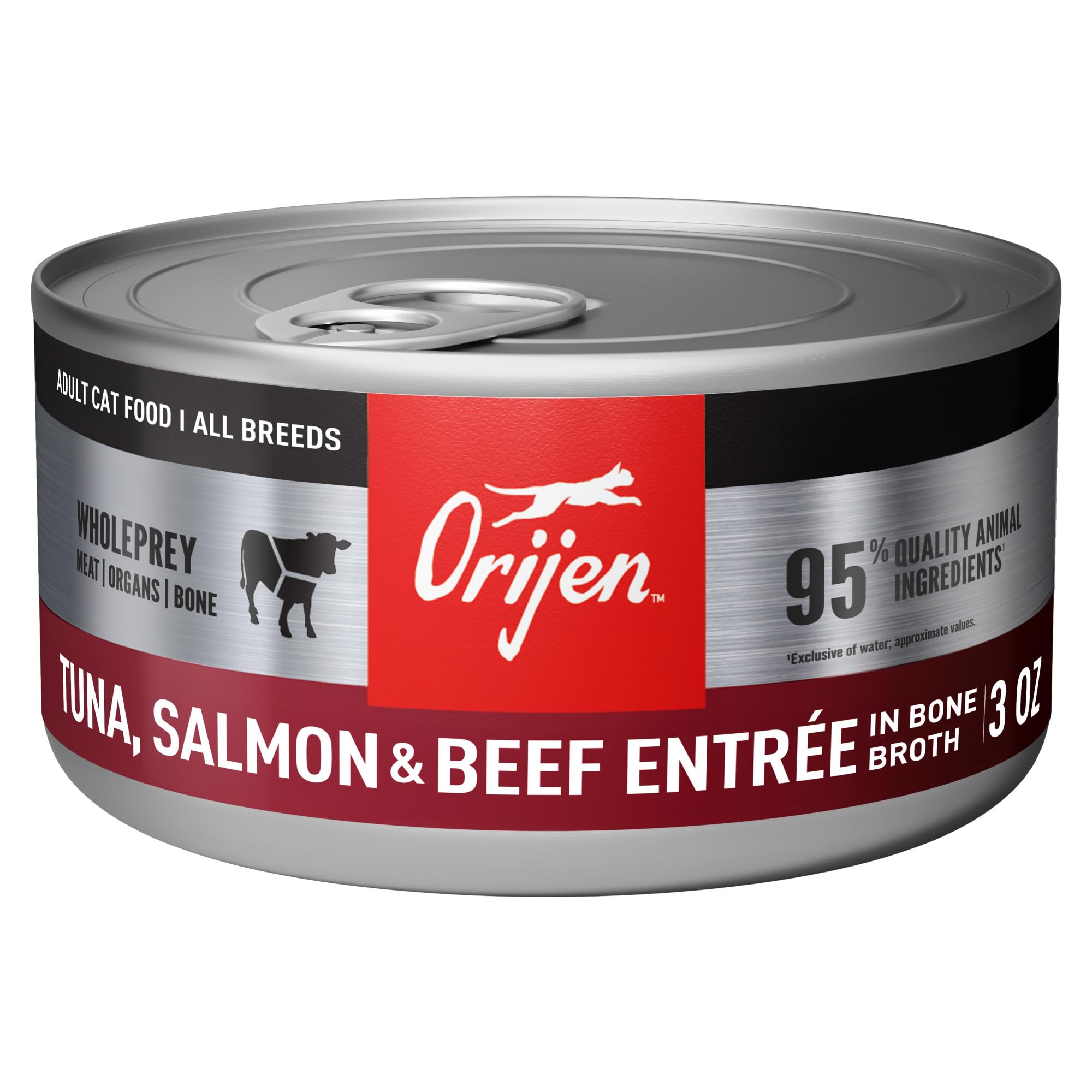 ORIJEN conserve ouverte montrant texture pâté appétente et hydratation