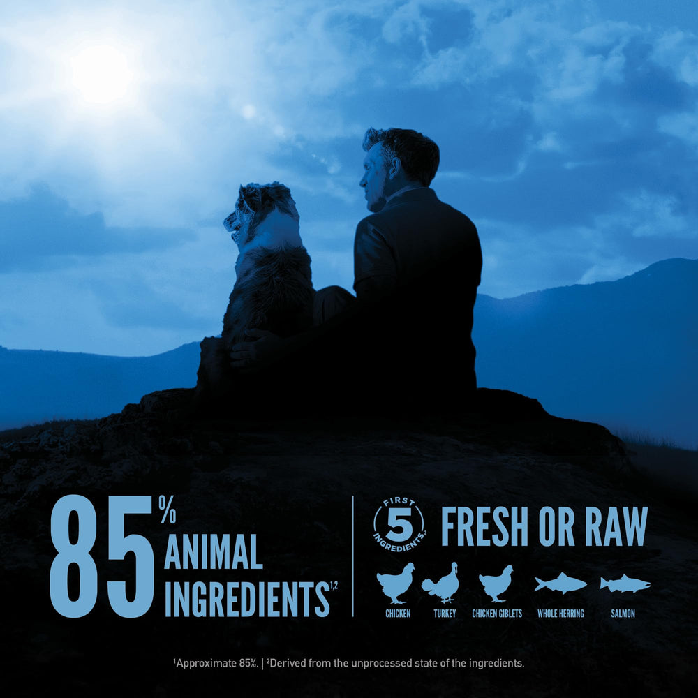 ORIJEN étiquette nutrition affichant informations et analyses garanties