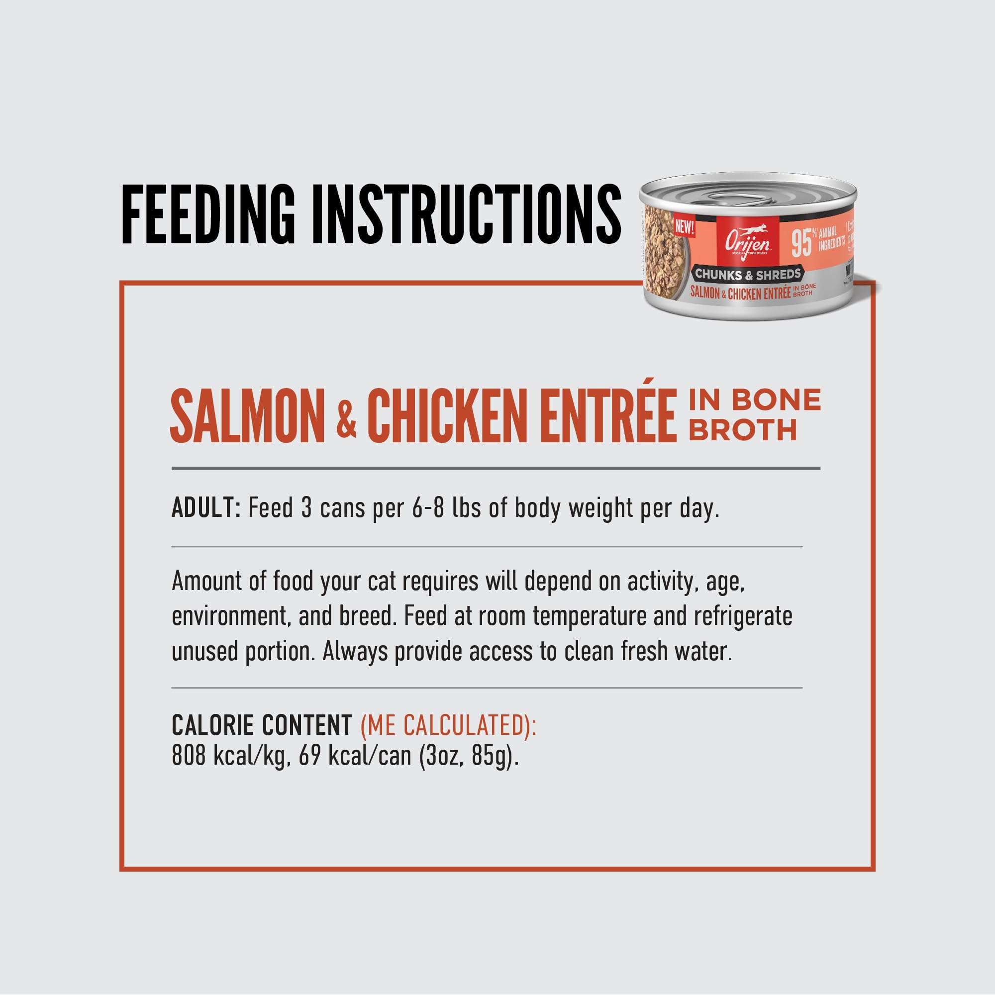 ORIJEN détail du foie inclus, source naturelle de nutriments