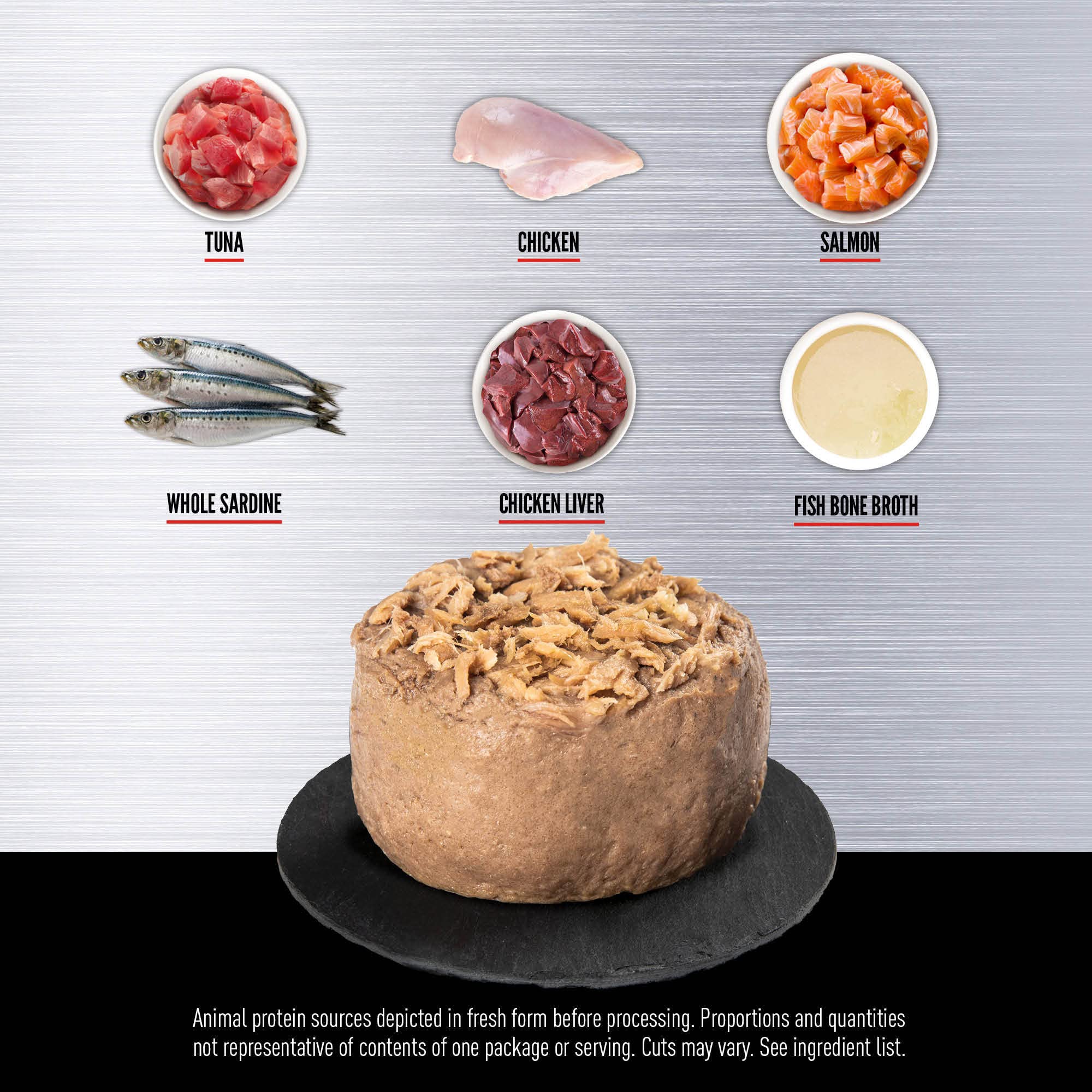ORIJEN portion servie dans une assiette montrant appétence pour chats