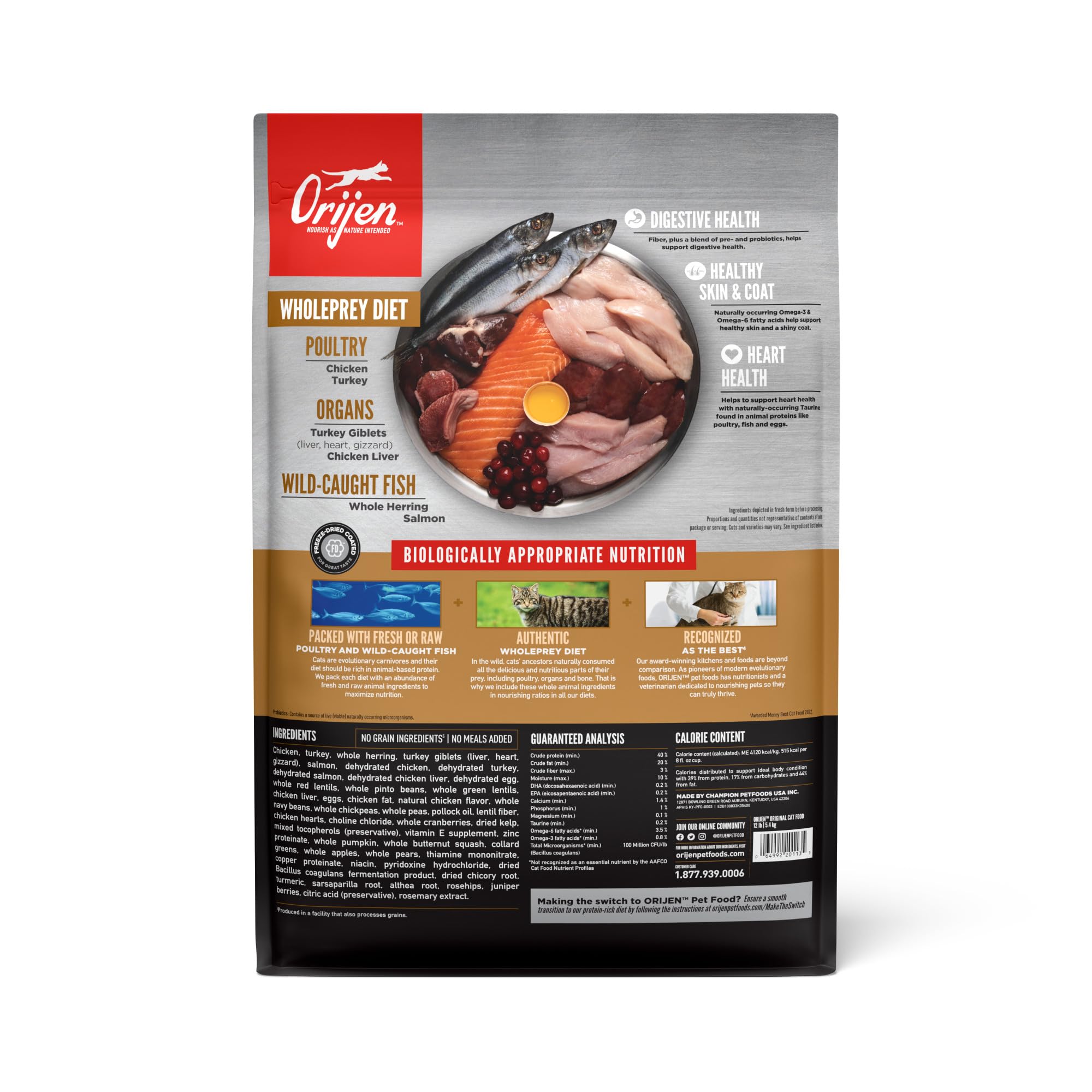 ORIJEN gros plan sur la texture des croquettes pour appétence améliorée