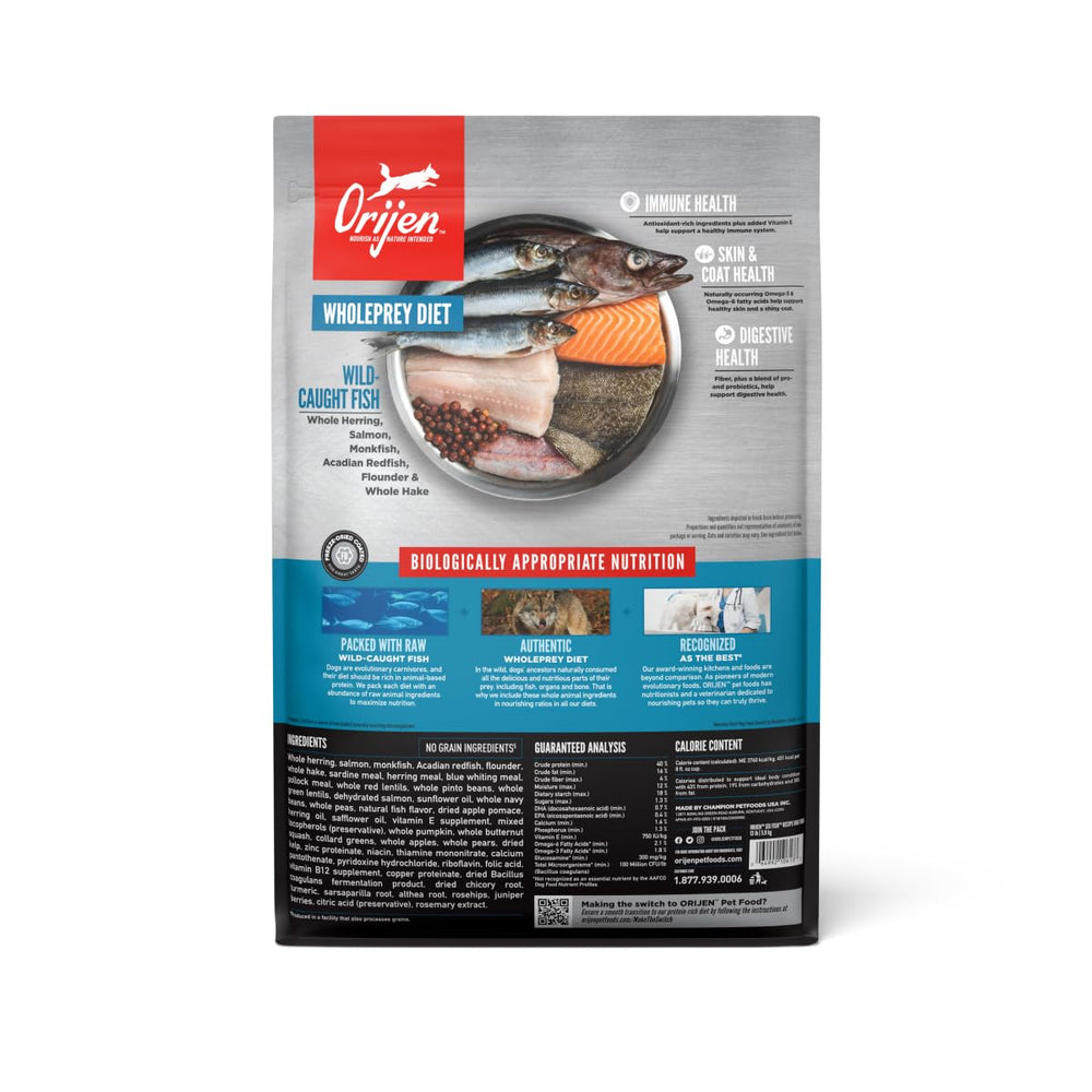 ORIJEN gros plan sur la texture des croquettes, appétence et densité nutritive