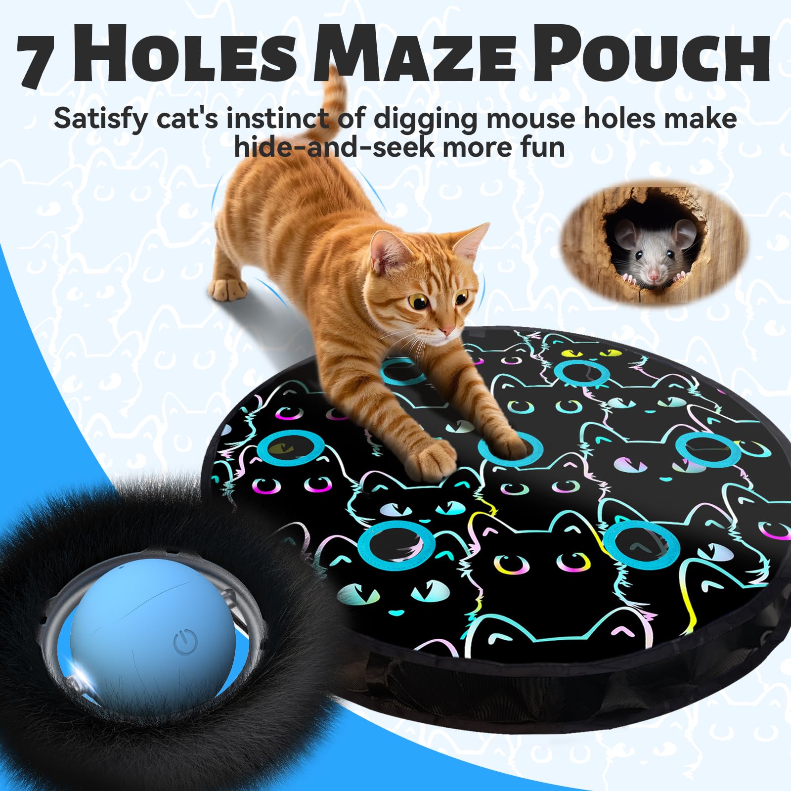 ORSDA boule zoom sur texture en silicone et peluche pour jeu silencieux