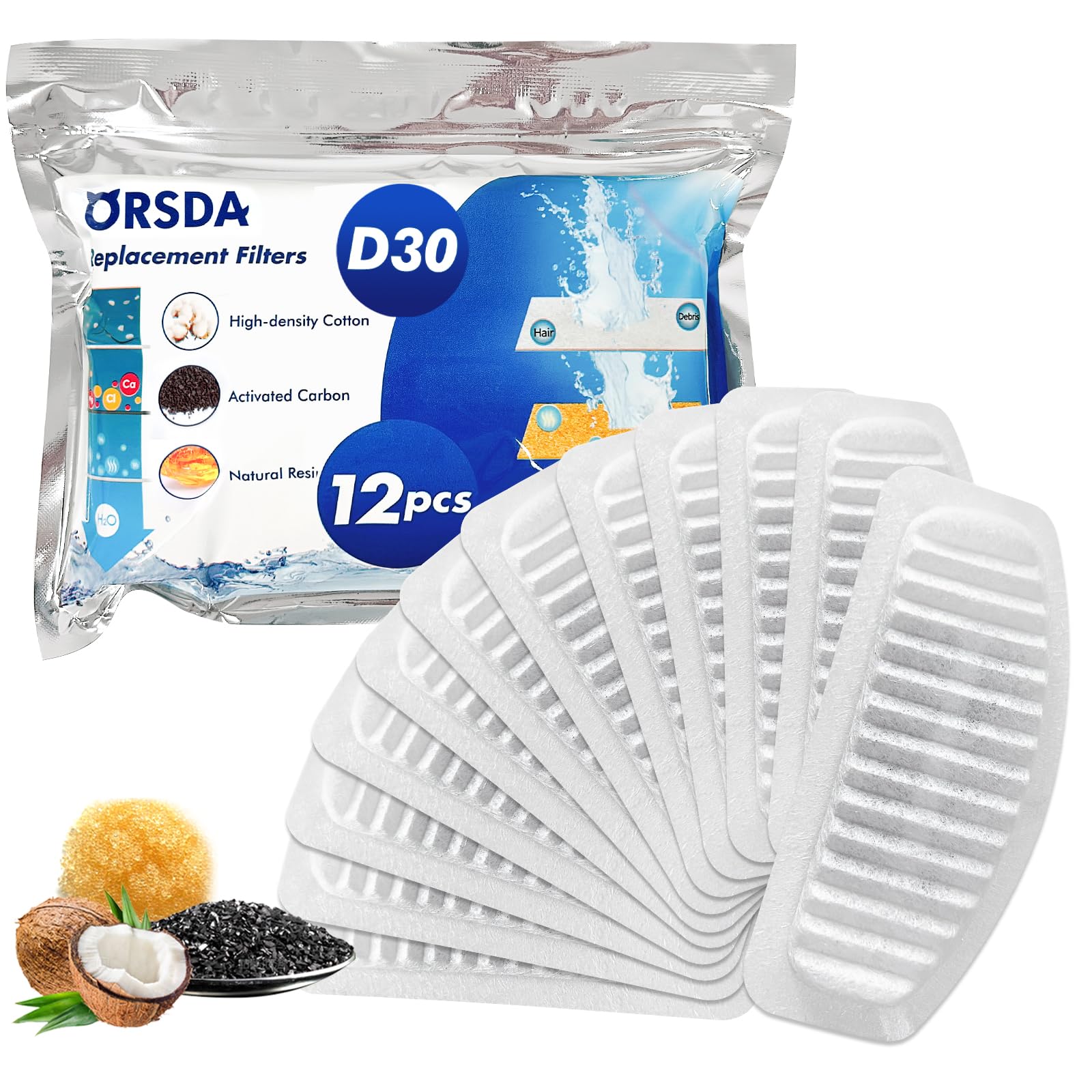 ORSDA face avant emballage montrant pack et compatibilité D30 bénéfice clarté