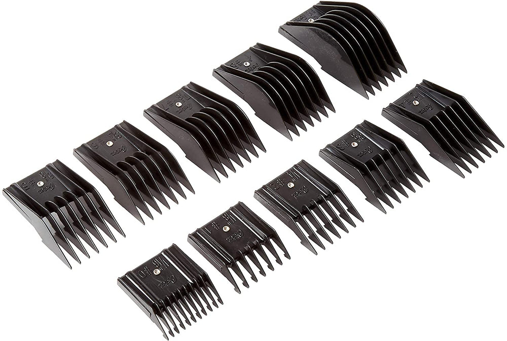 Ensemble d'accessoires Oster avec peignes universels et huile pour lames pour entretien facilité
