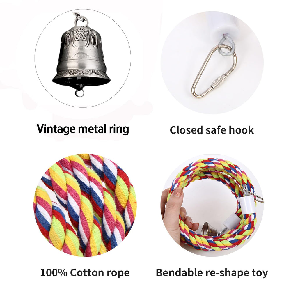 OSWINMART perche montée dans cage avec crochet sécurisé pour fixation fiable