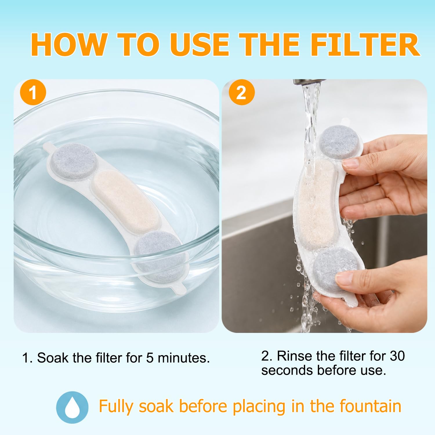 OUPUSES filtre installé dans fontaine Smartoo démontrant eau plus propre