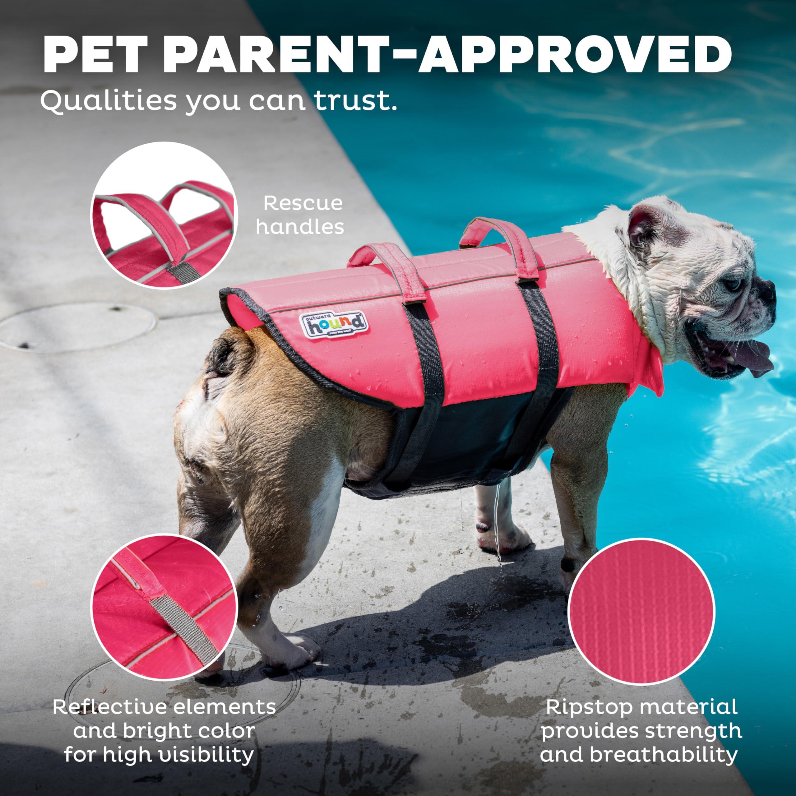 Outward Hound boucles réglables assurant ajustement sûr et rapide