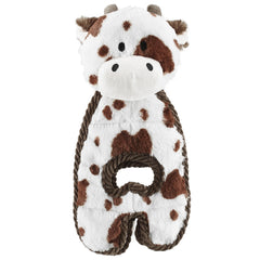Outward Hound face avant du Cuddle Tugs Cow montrant expression et accroche