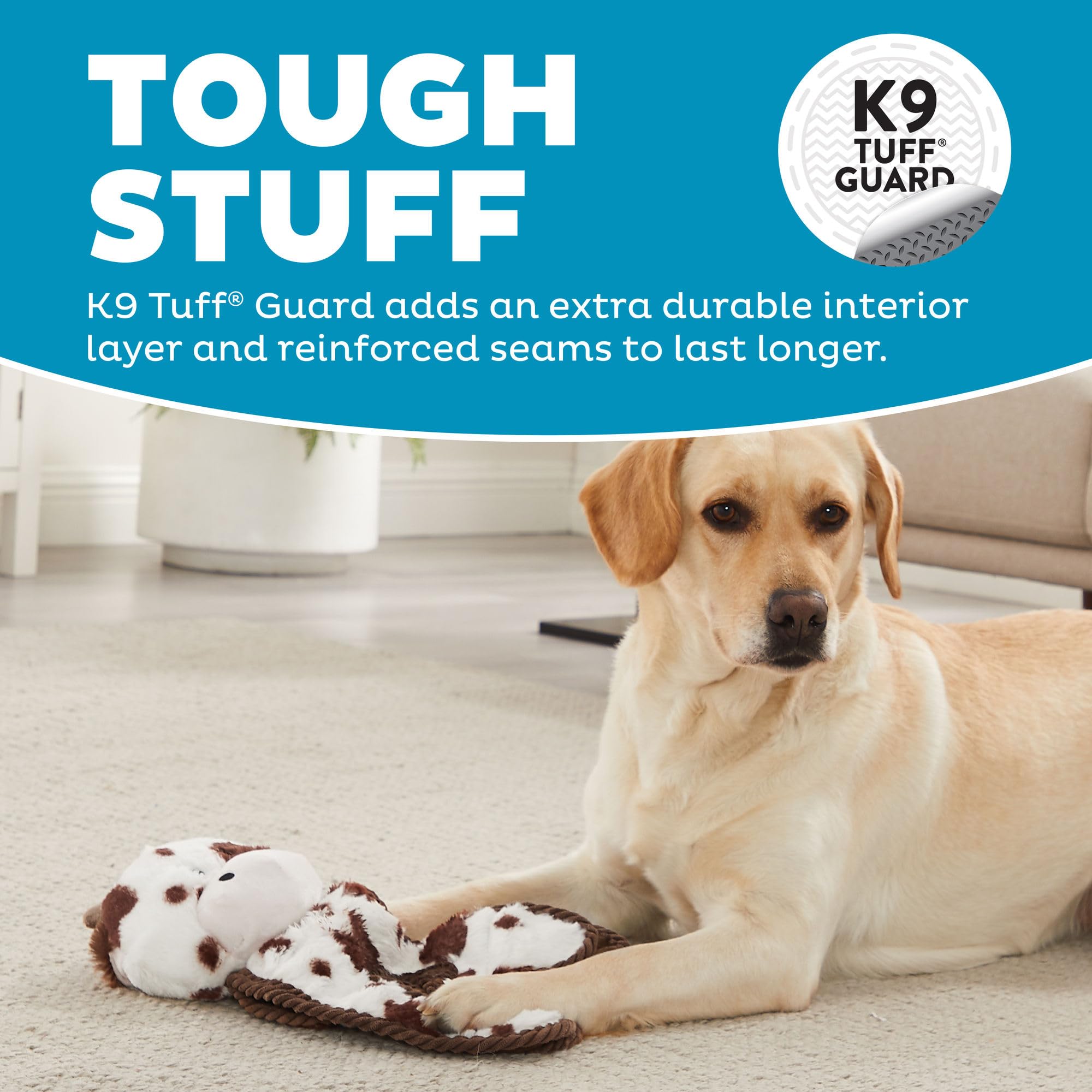 Outward Hound intérieur montrant emplacement des sifflets et papier froissé