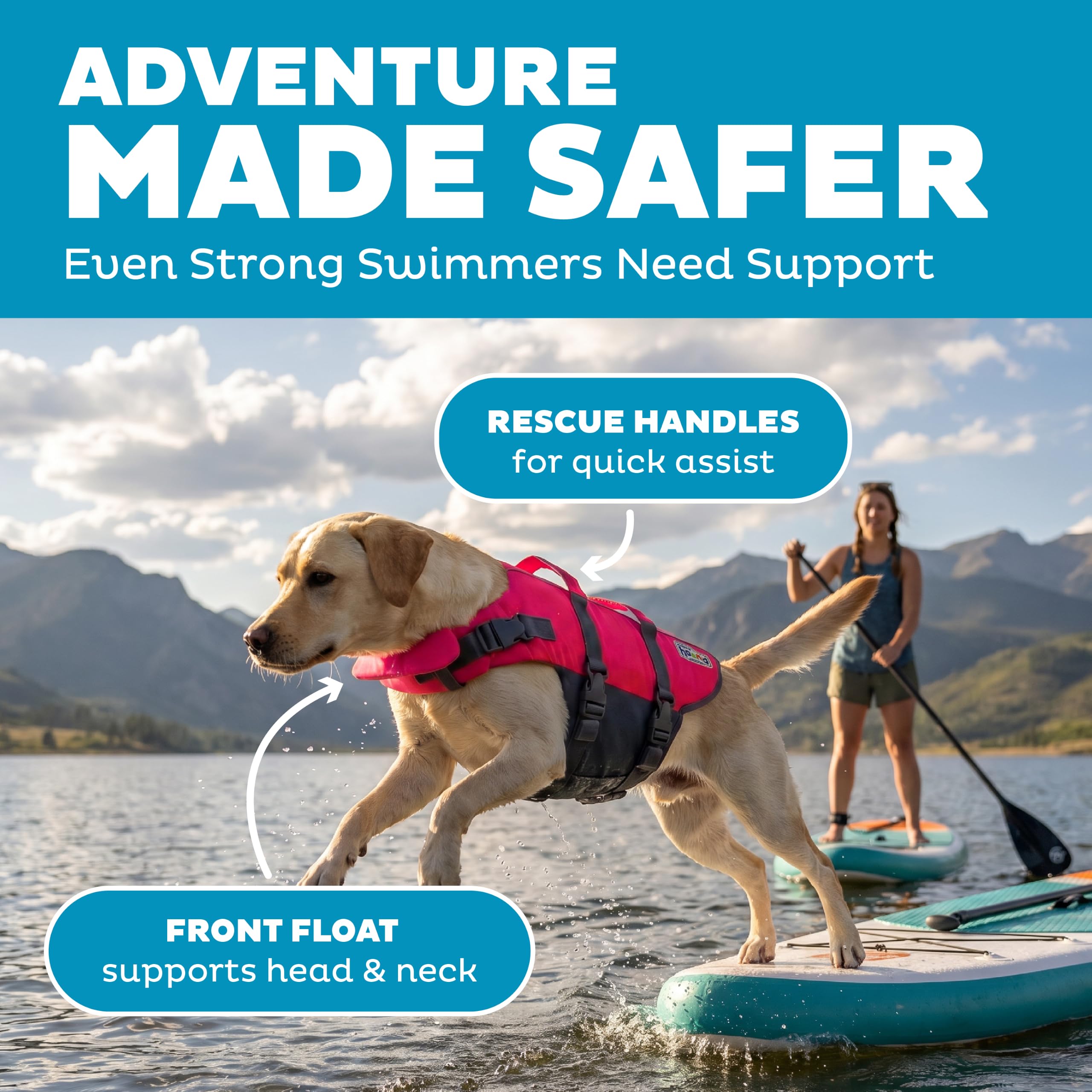 Outward Hound gilet dos avec poignée robuste pour levage sûr