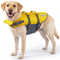 Outward Hound gilet face avant jaune montrant maintien et flottabilité