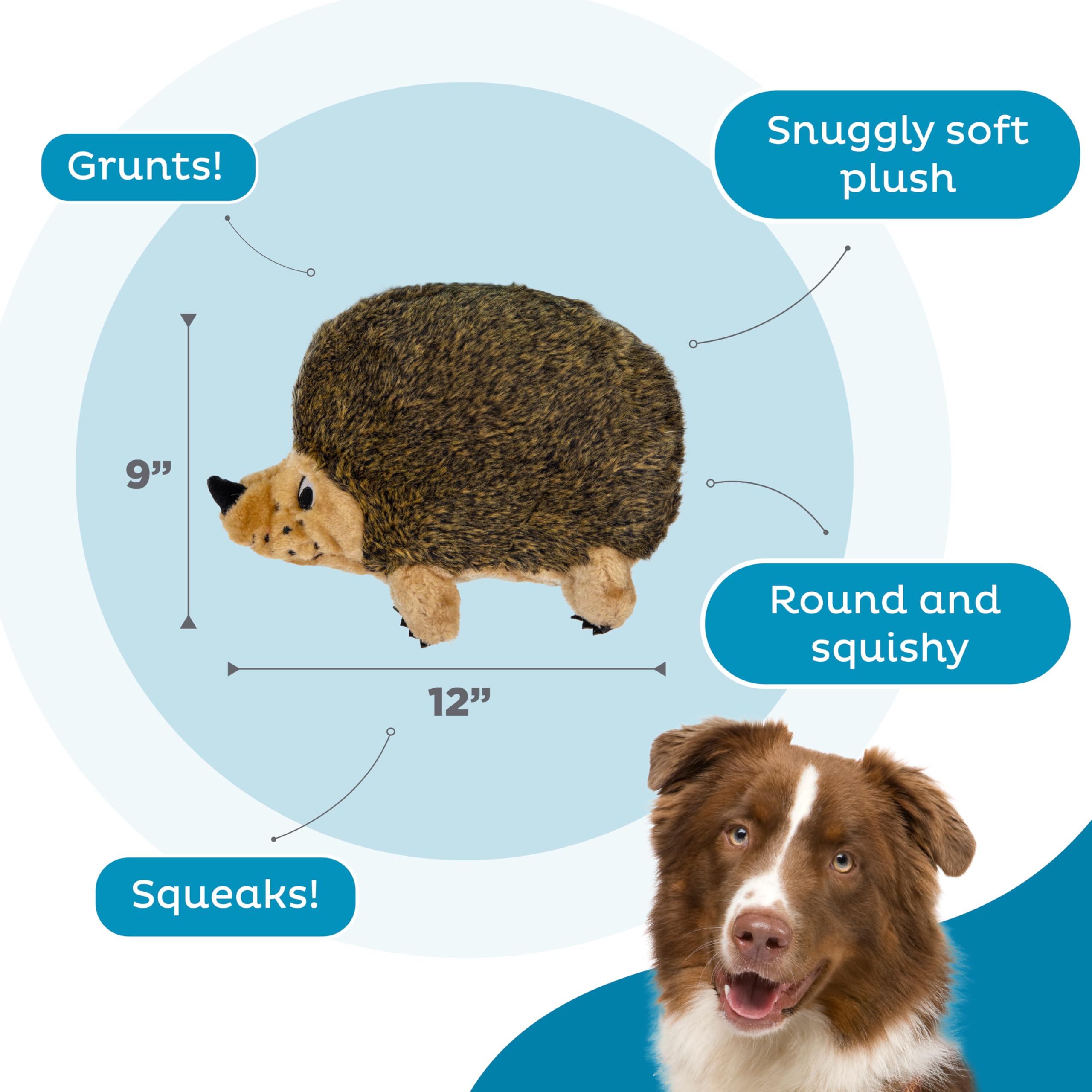 Outward Hound gros plan du mécanisme couineur et grognement pour stimulation sonore