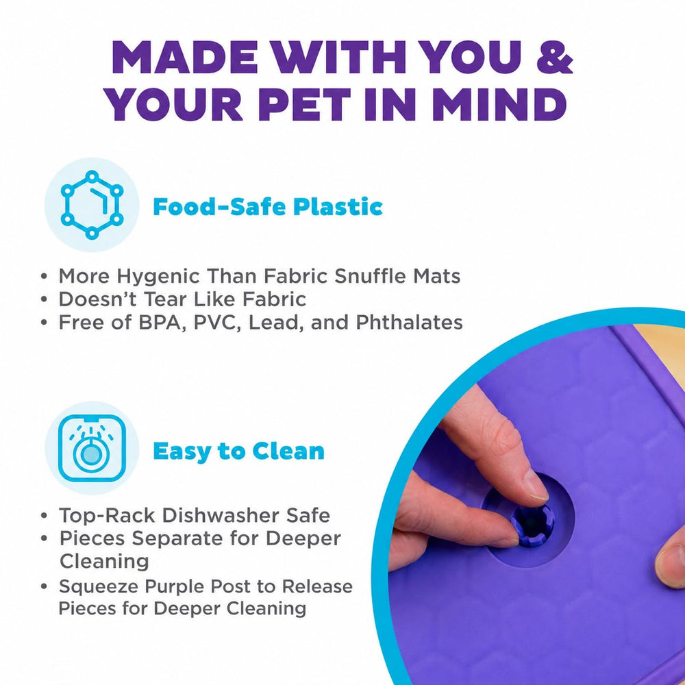 Outward Hound chien utilisant le Lick N' Flip, réduit ennui et accélère la concentration
