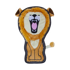 Outward Hound lion face avant montrant la peluche résistante et attrayante
