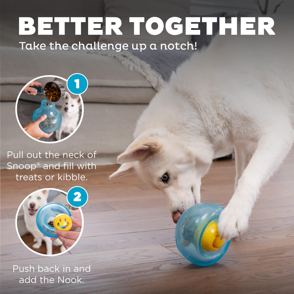 Outward Hound Nooks comparé à une main pour montrer taille compacte pratique