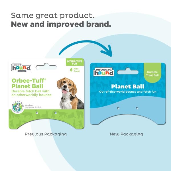 Outward Hound Planet Ball gros plan sur texture Orbee-Tuff pour rebond et douceur dentaire