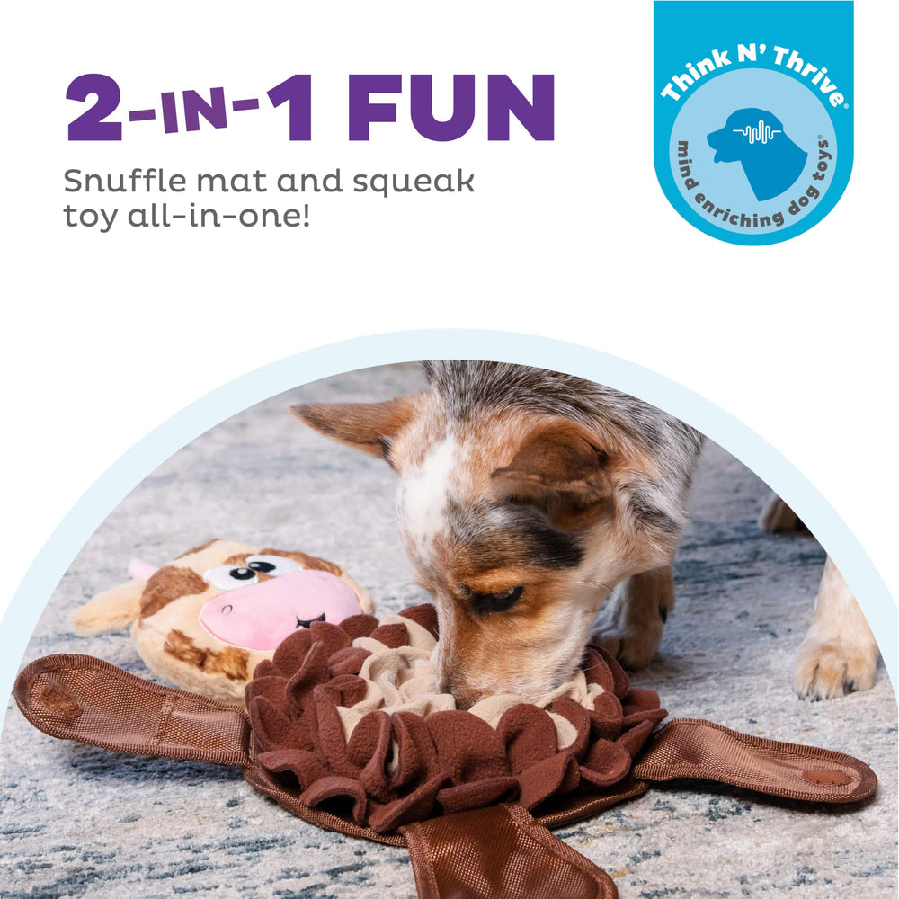 Outward Hound gros plan tissu Snuffle Palz montrant texture douce stimulante