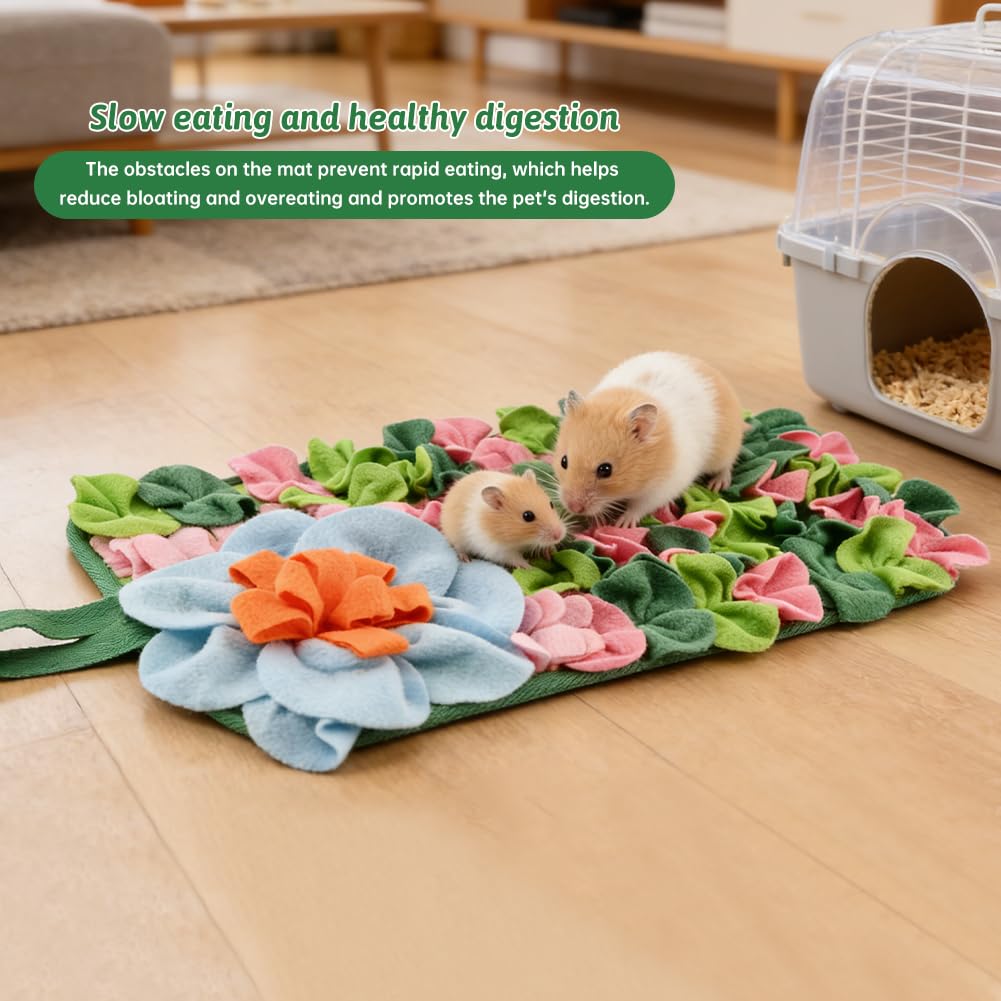 Ovrilossa tapis utilisé par un lapin pour activité mentale et jeu