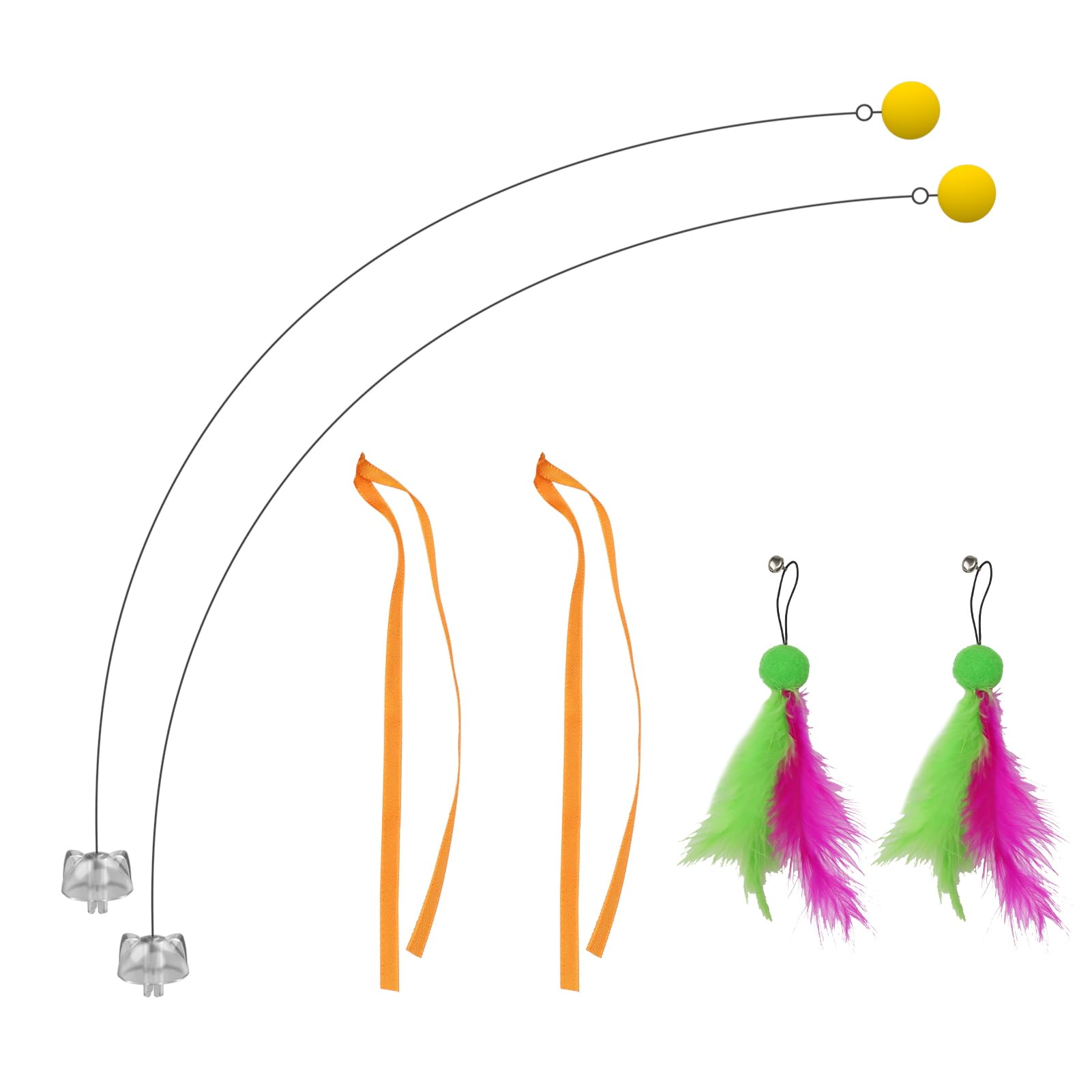 Oxawo kit accessoires en gros plan montrant baguette à plumes et fixation, stimule le jeu