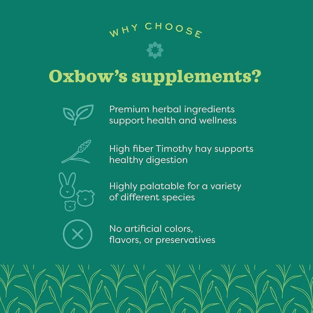 Oxbow comprimé dans une main illustrant une administration pratique