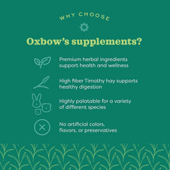 Oxbow comprimé dans une main illustrant une administration pratique
