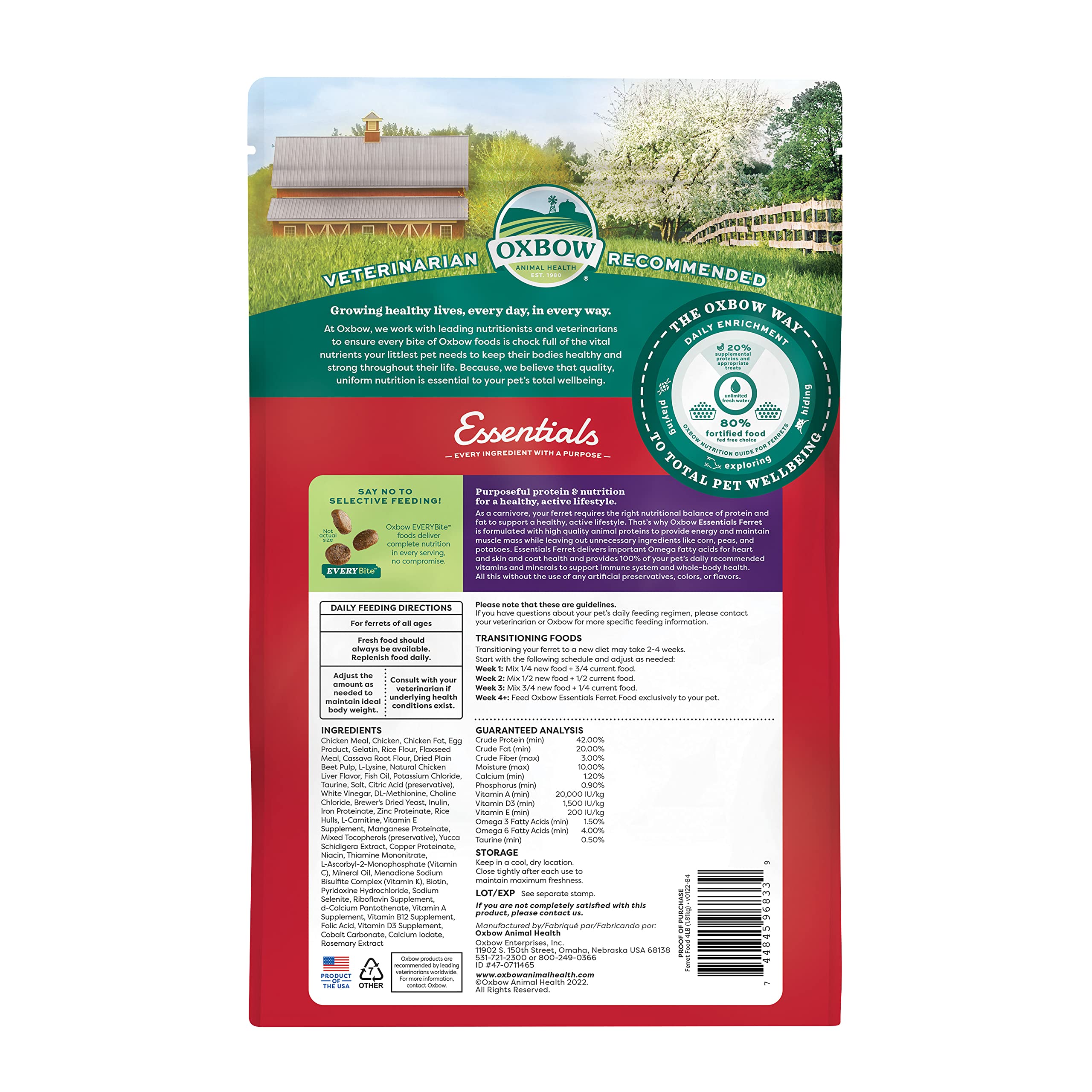 Oxbow croquettes gros plan textures pour digestion et mastication