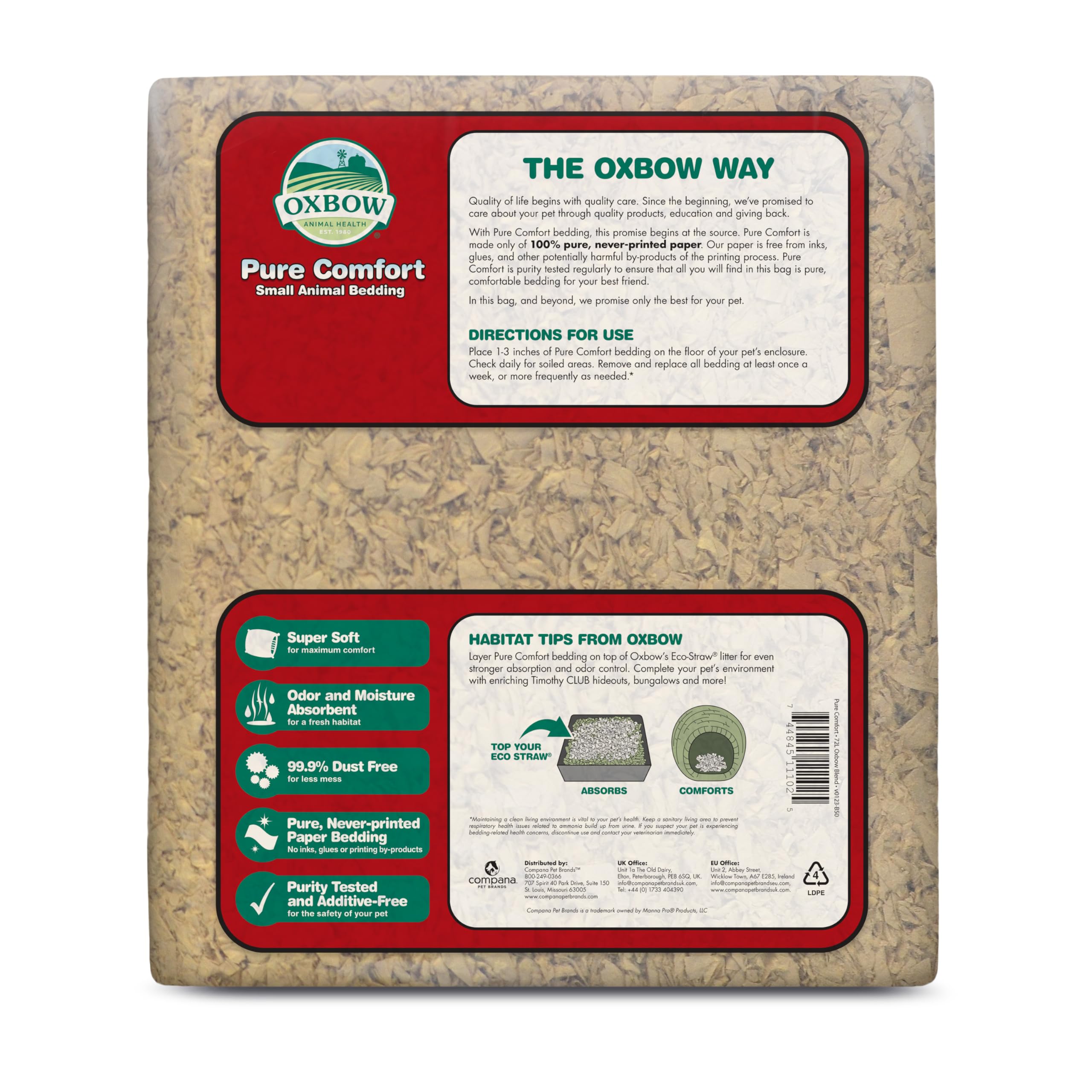 Oxbow texture granulaire en gros plan offrant absorption efficace