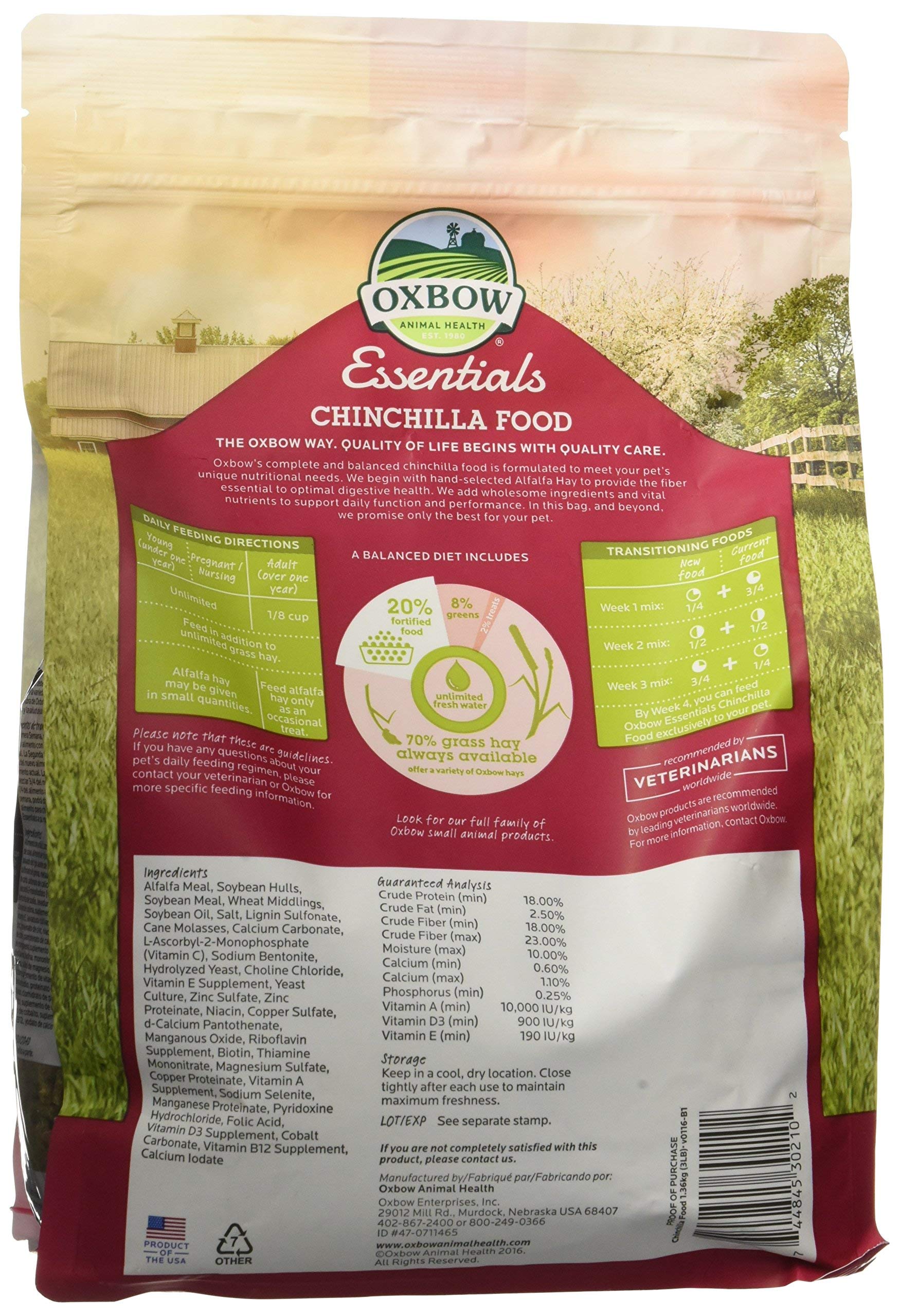 Oxbow gros plan des granulés montrant texture fibreuse, favorise digestion