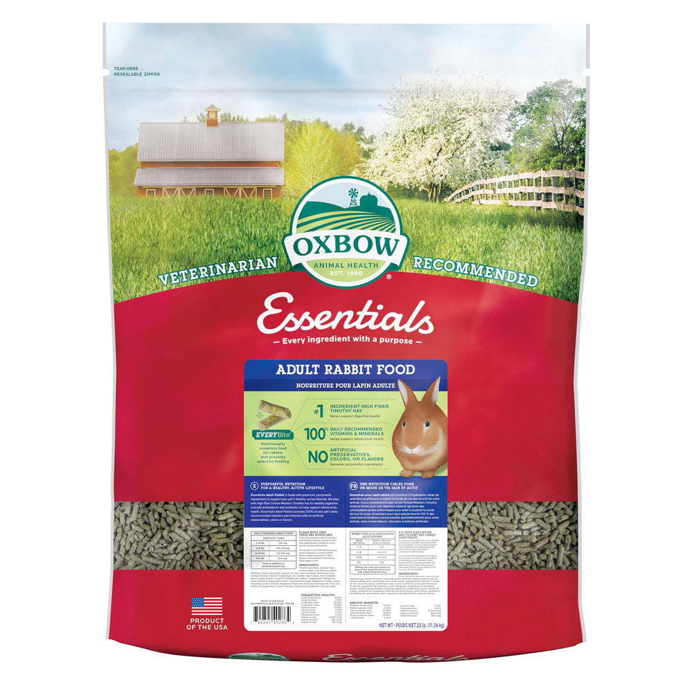 Oxbow emballage avant 25 lb montrant marque et format pratique