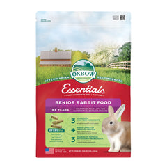 Oxbow paquet avant Essentials Senior montrant formulation haute-fibre et harmonie