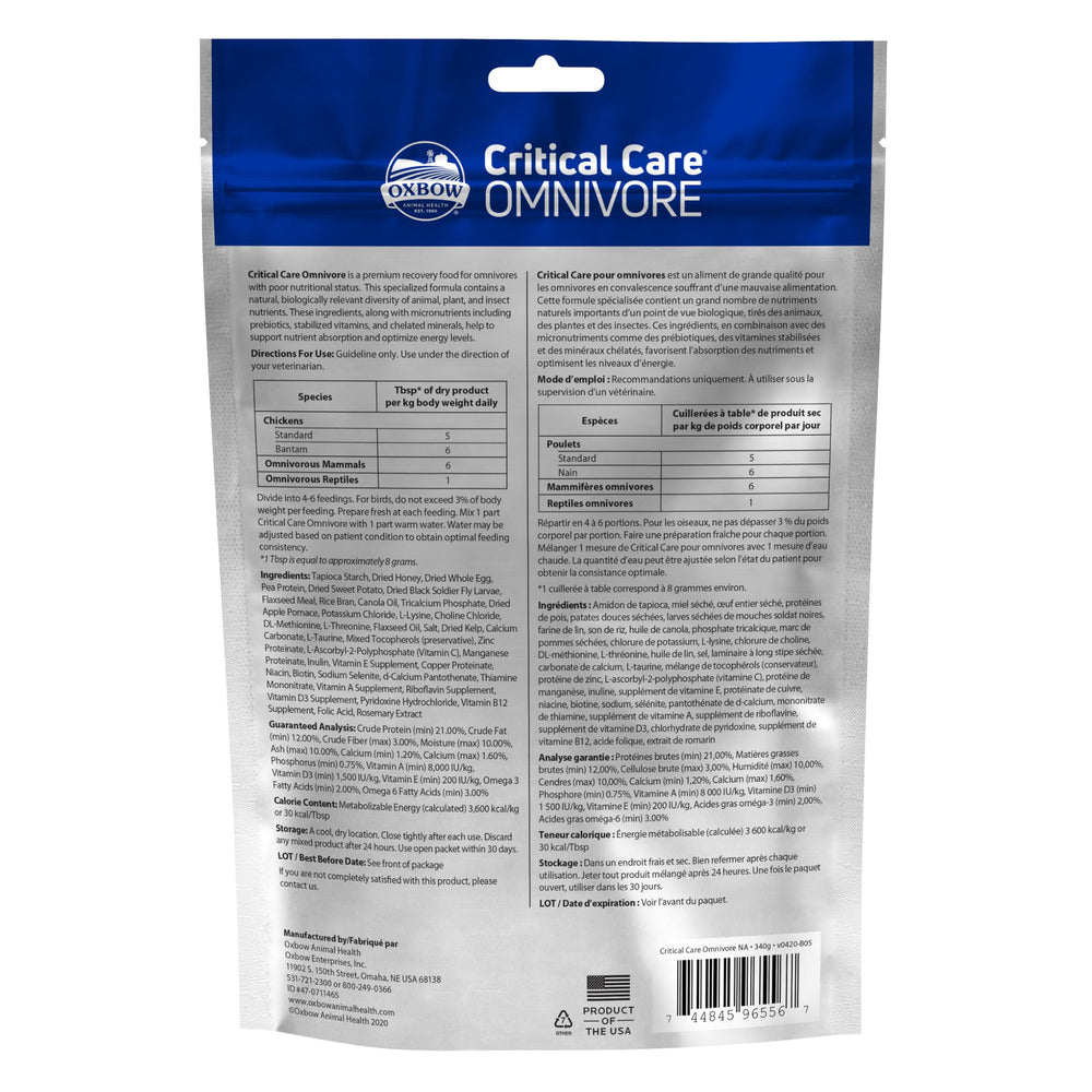 Oxbow poudre détail texture fine facilitant la réhydratation rapide
